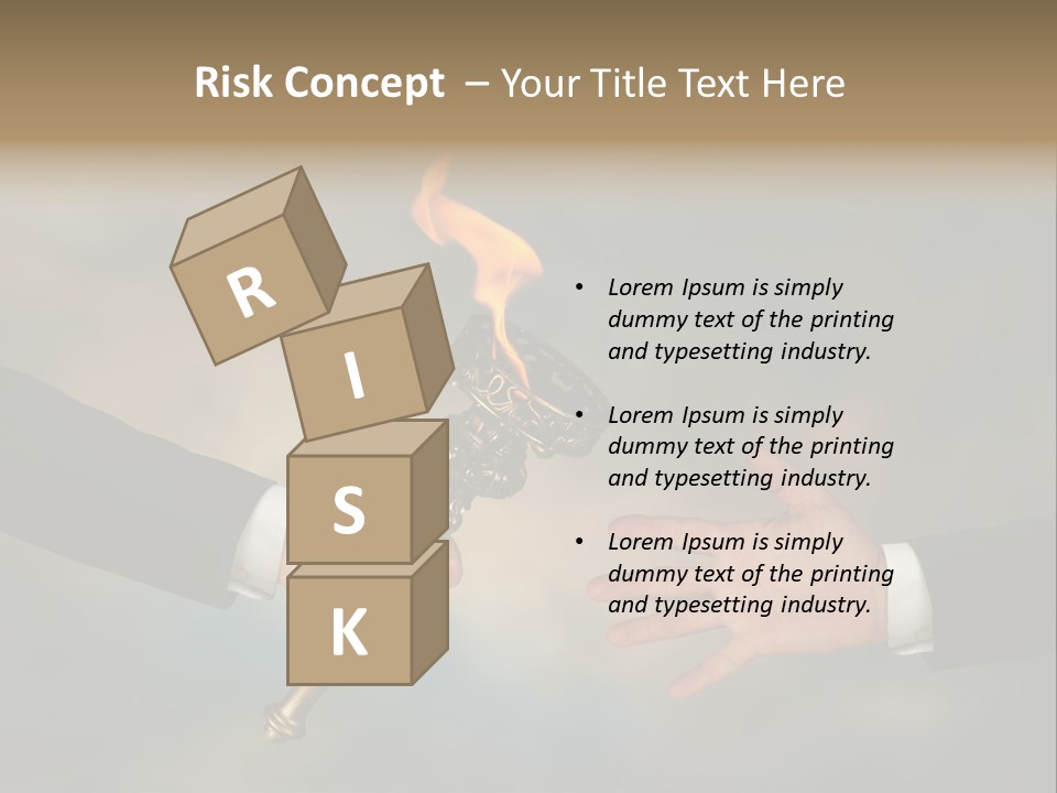 Two Hands Holding A Torch With A Flame Coming Out Of It PowerPoint Template