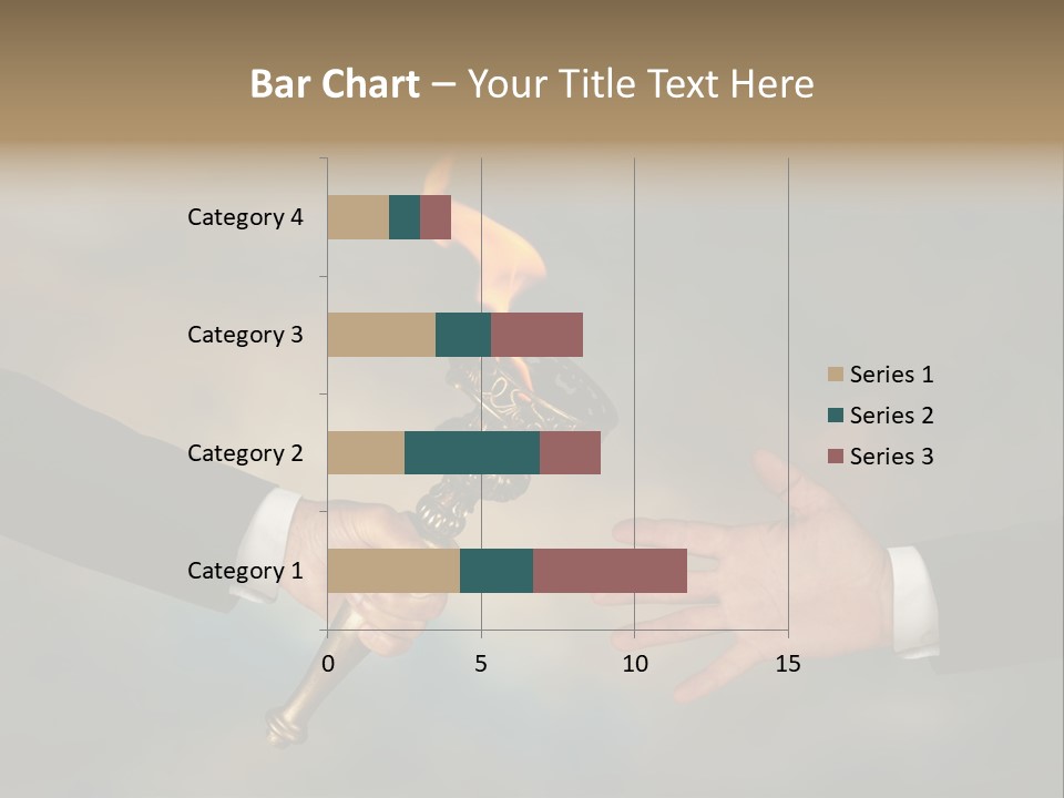 Two Hands Holding A Torch With A Flame Coming Out Of It PowerPoint Template