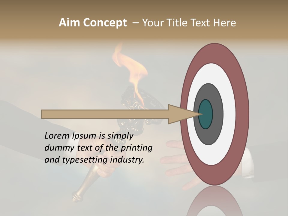 Two Hands Holding A Torch With A Flame Coming Out Of It PowerPoint Template