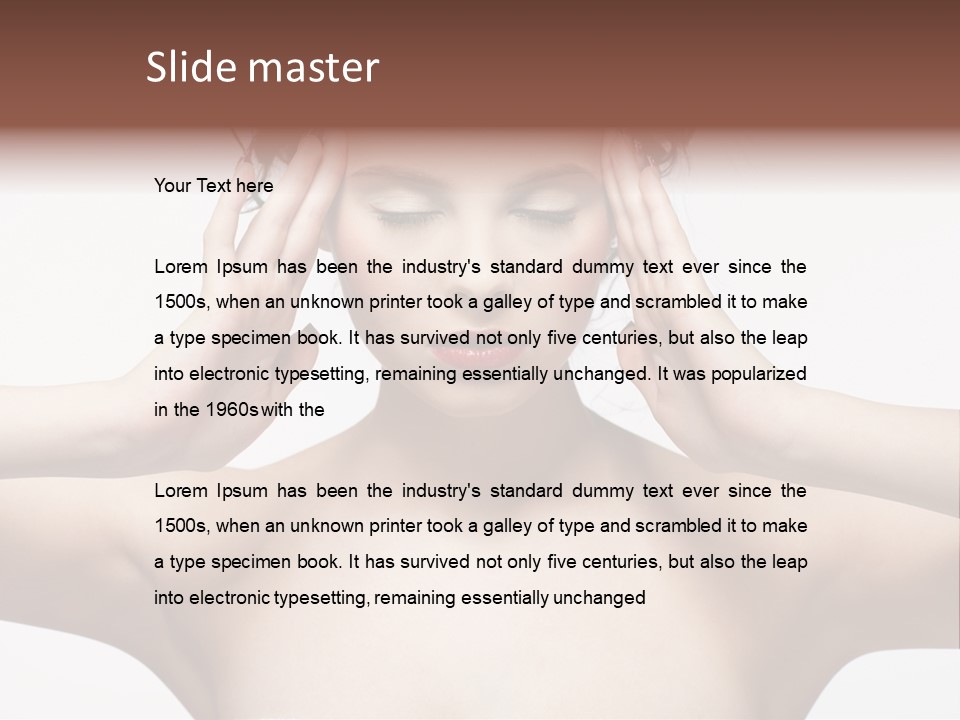 Lips Caucasian Ache PowerPoint Template