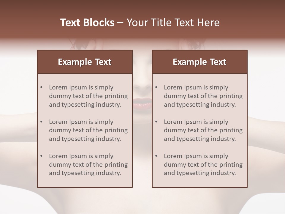 Lips Caucasian Ache PowerPoint Template