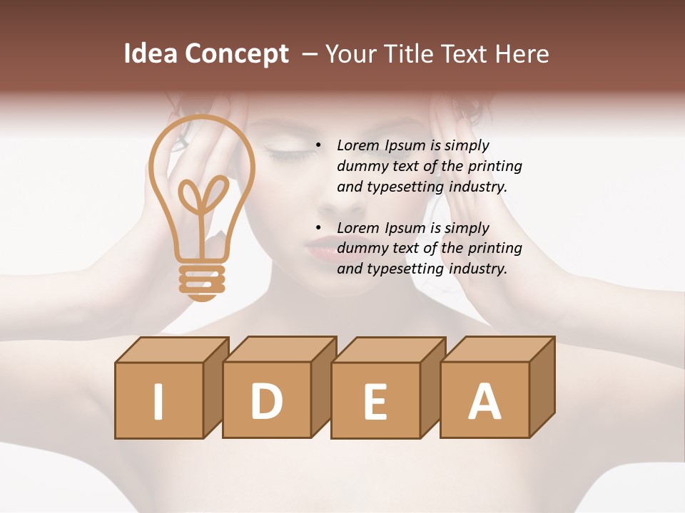 Lips Caucasian Ache PowerPoint Template