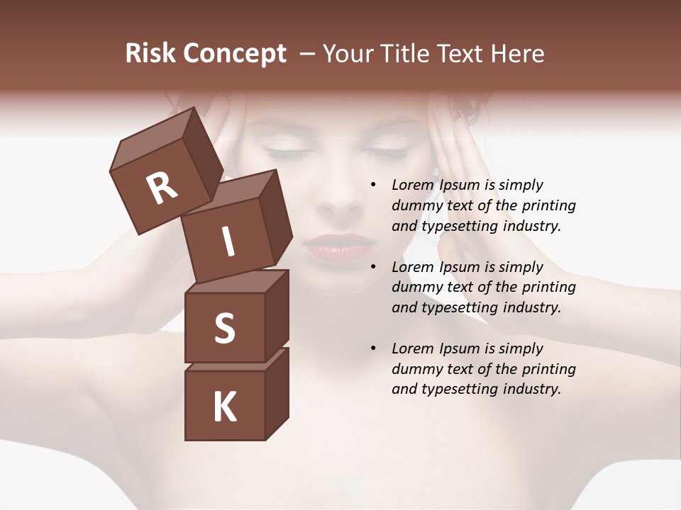 Lips Caucasian Ache PowerPoint Template