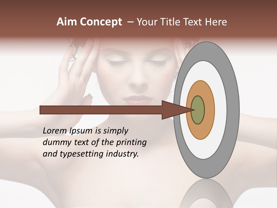 Lips Caucasian Ache PowerPoint Template