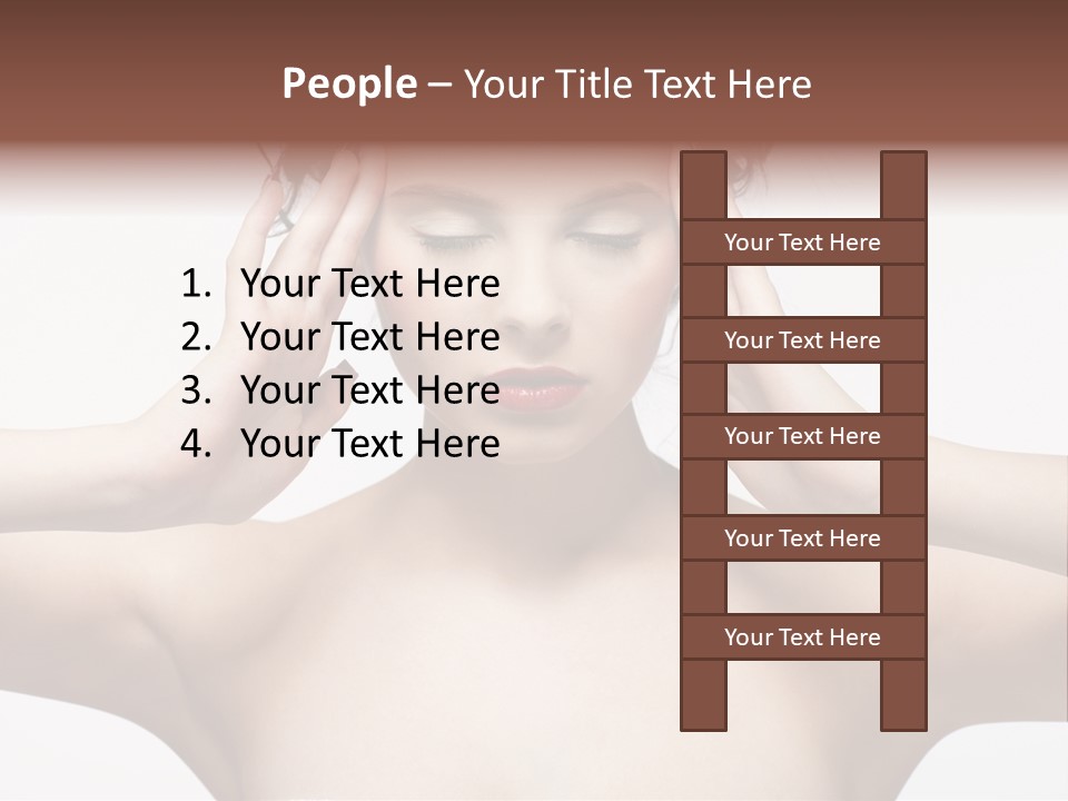 Lips Caucasian Ache PowerPoint Template