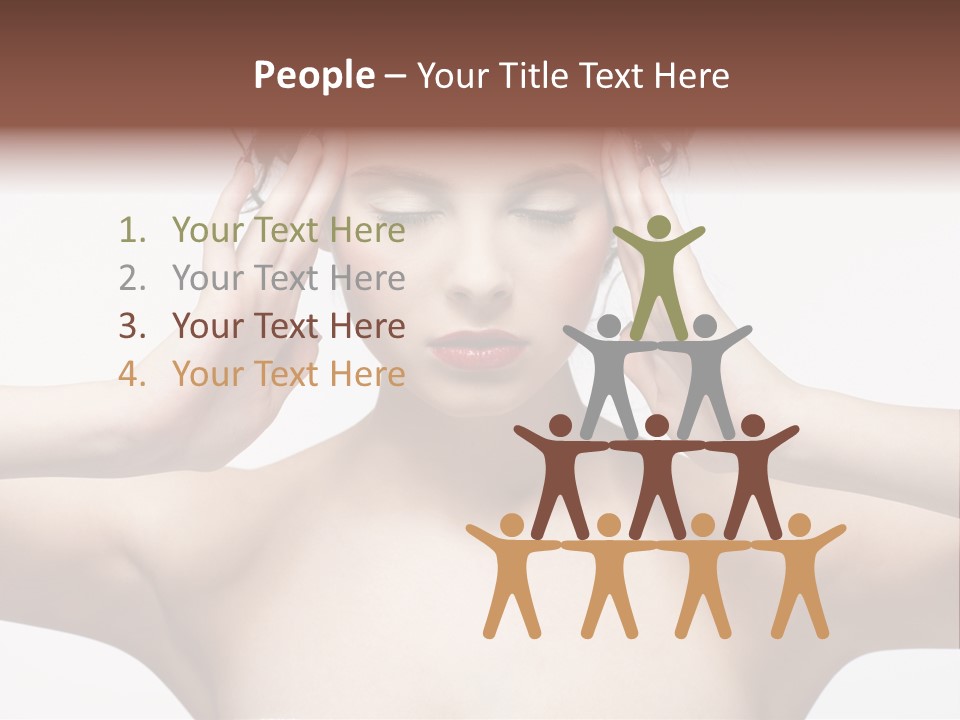Lips Caucasian Ache PowerPoint Template