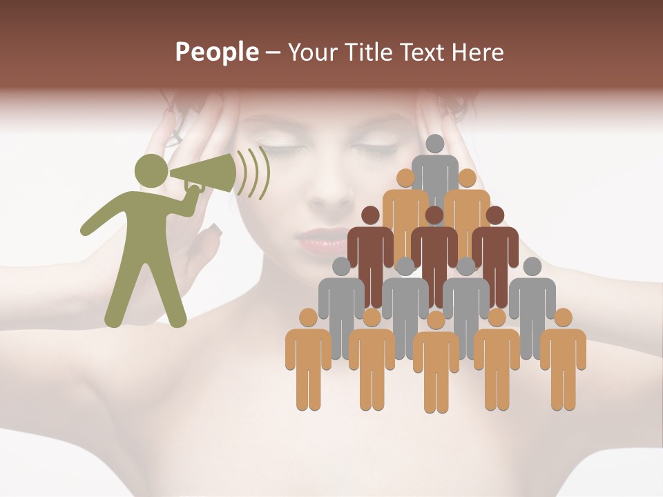 Lips Caucasian Ache PowerPoint Template