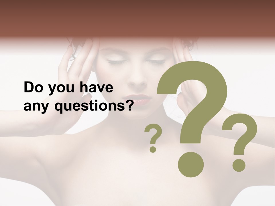 Lips Caucasian Ache PowerPoint Template