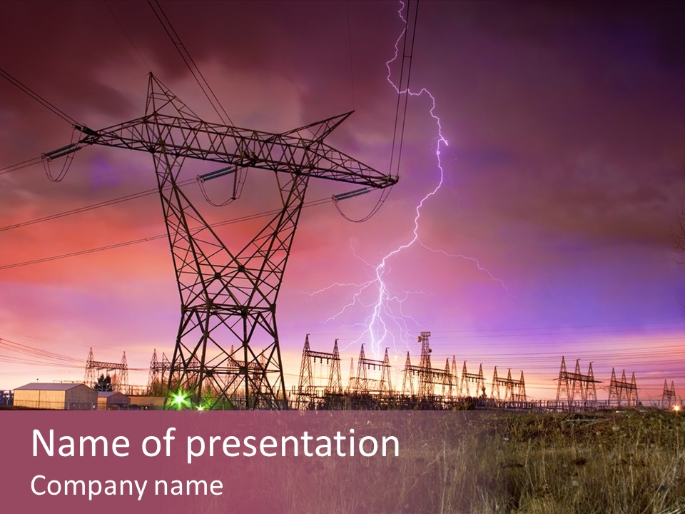 High Cable Arc PowerPoint Template