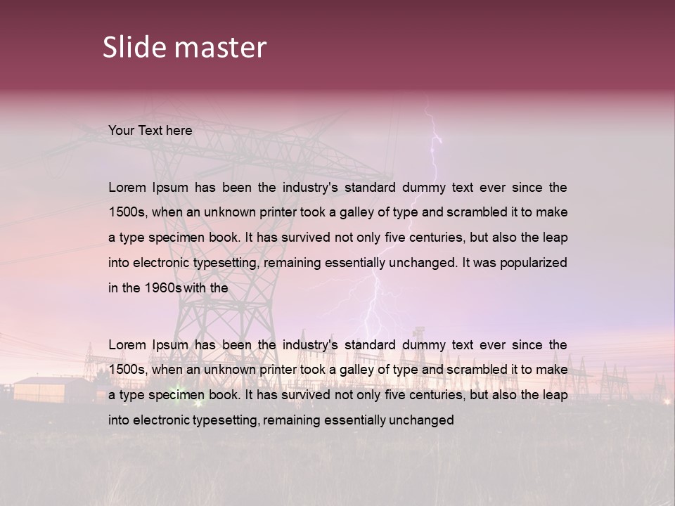 High Cable Arc PowerPoint Template