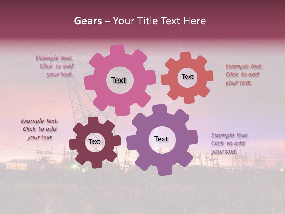High Cable Arc PowerPoint Template