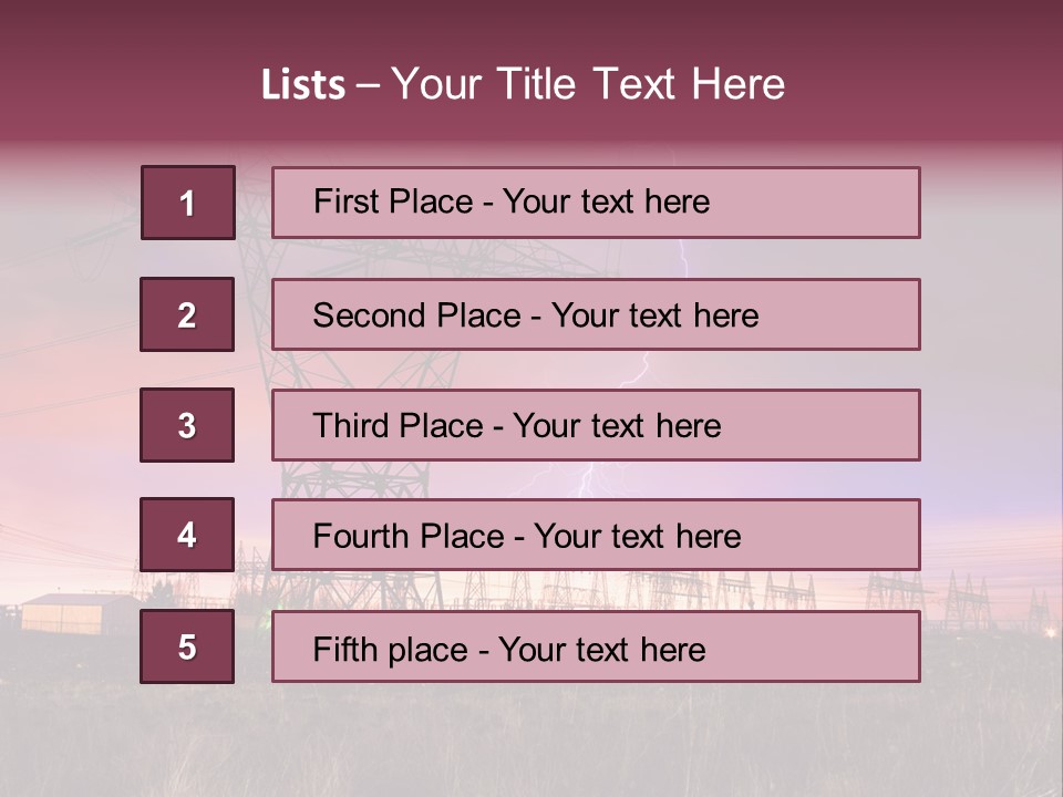 High Cable Arc PowerPoint Template