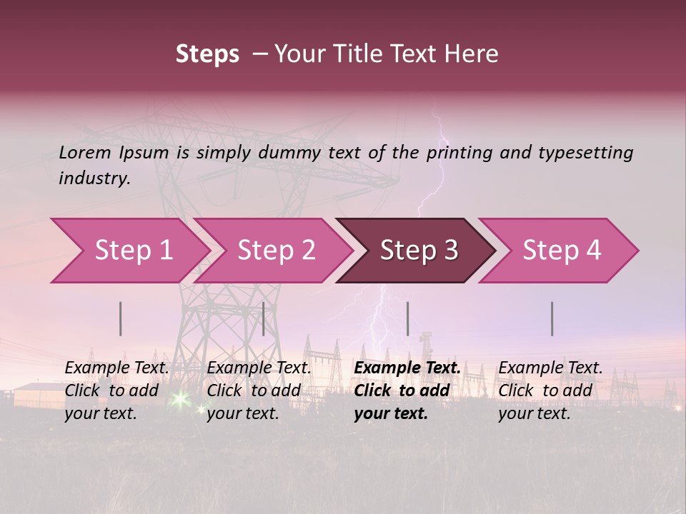 High Cable Arc PowerPoint Template