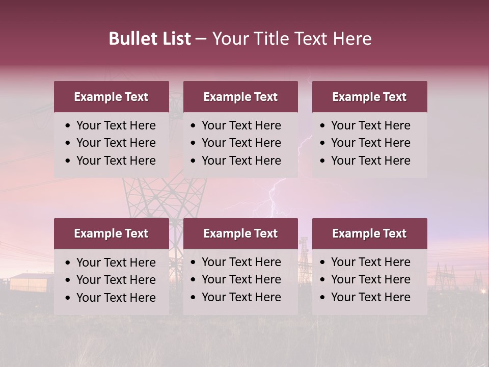 High Cable Arc PowerPoint Template