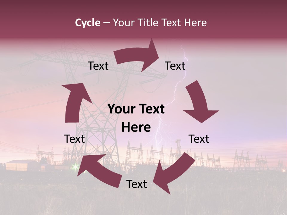 High Cable Arc PowerPoint Template