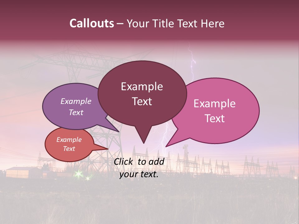High Cable Arc PowerPoint Template