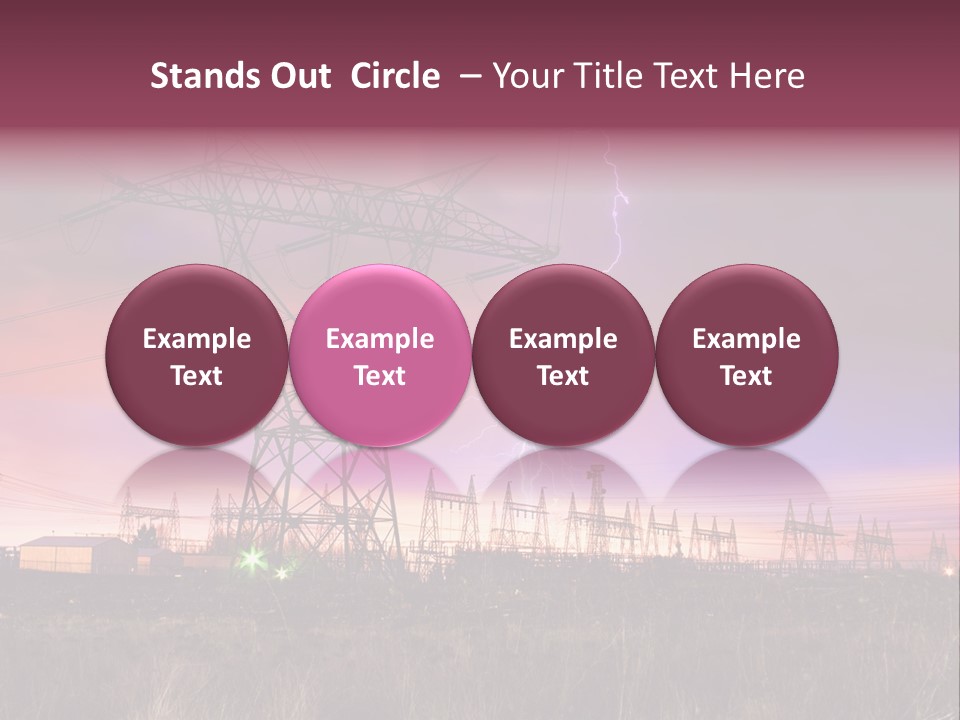 High Cable Arc PowerPoint Template
