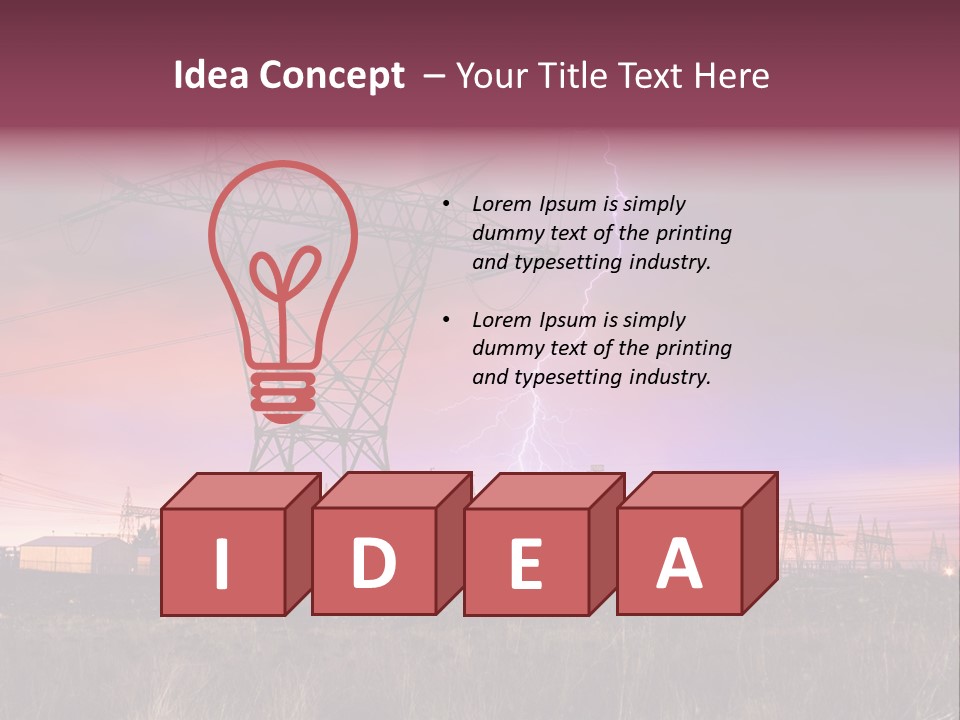 High Cable Arc PowerPoint Template