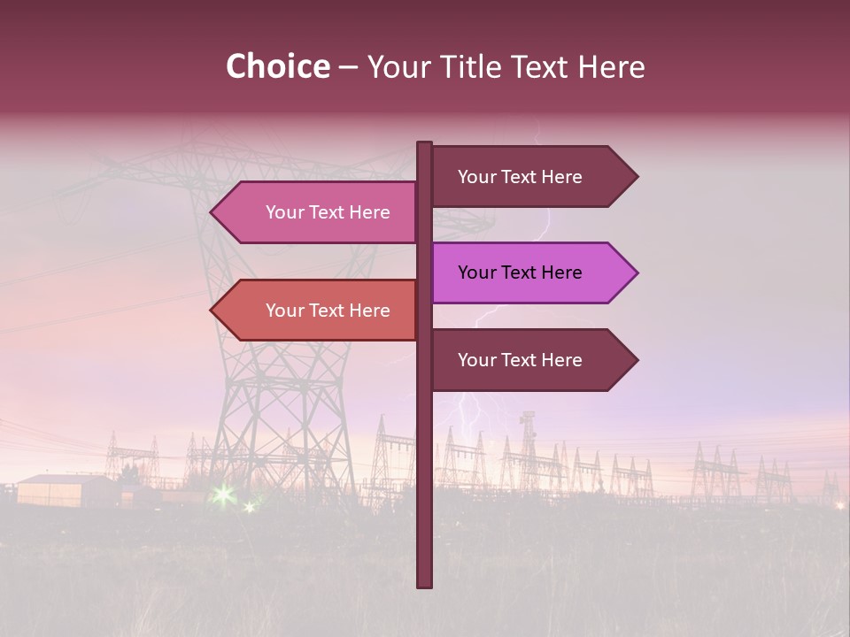 High Cable Arc PowerPoint Template