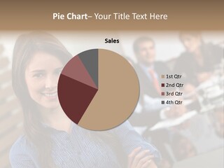 A Woman Standing In Front Of A Group Of People PowerPoint Template