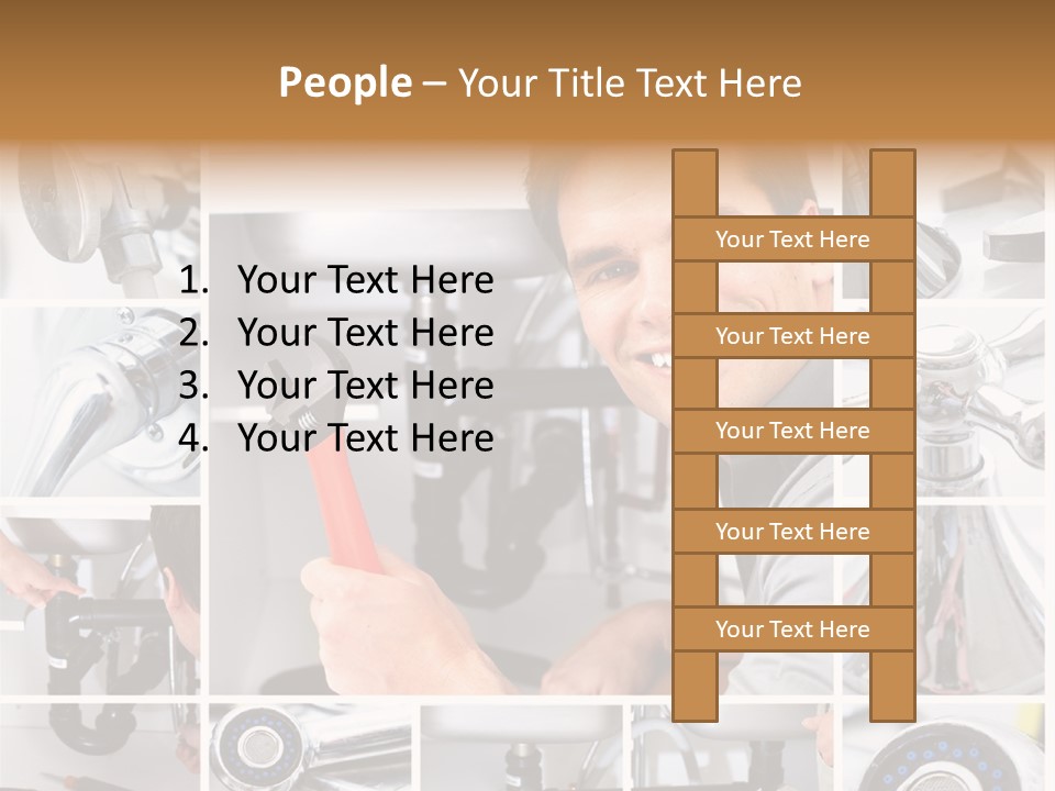 Cute Mattress Woman PowerPoint Template