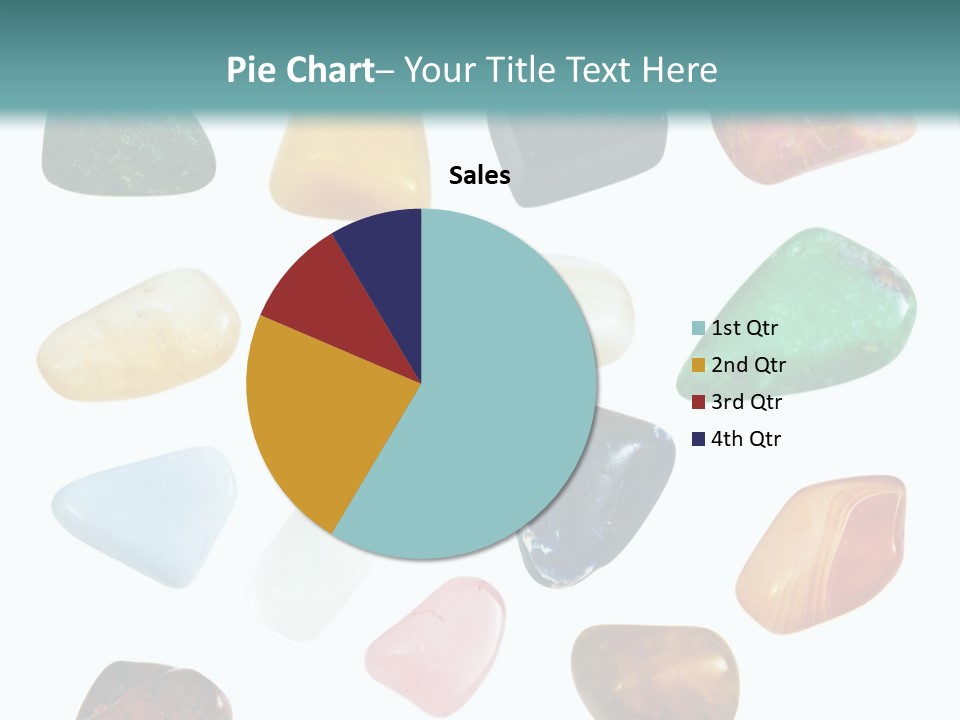A Group Of Different Colored Rocks On A White Background PowerPoint Template