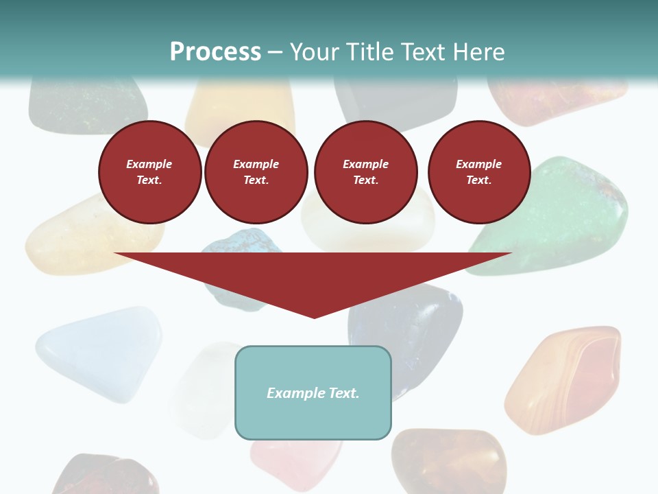 A Group Of Different Colored Rocks On A White Background PowerPoint Template