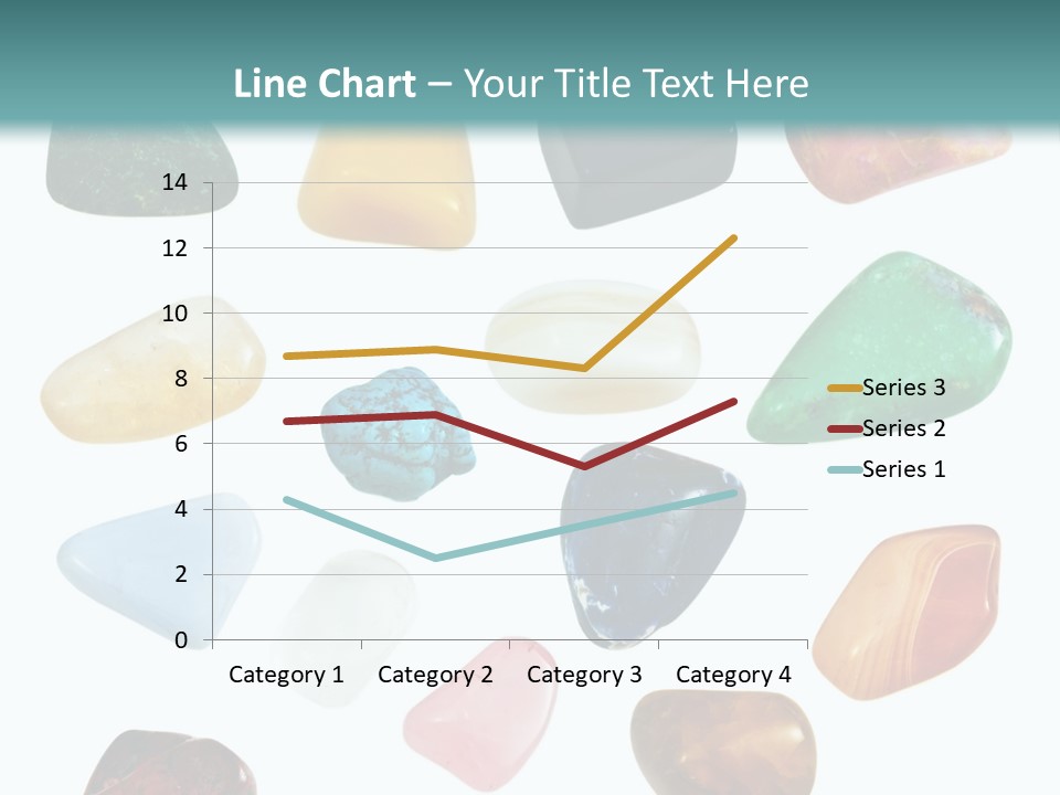 A Group Of Different Colored Rocks On A White Background PowerPoint Template