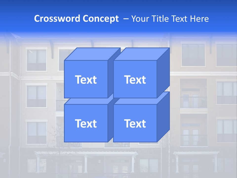 A Picture Of A Building With Cars Parked In Front Of It PowerPoint Template