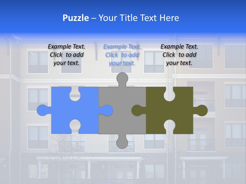 A Picture Of A Building With Cars Parked In Front Of It PowerPoint Template