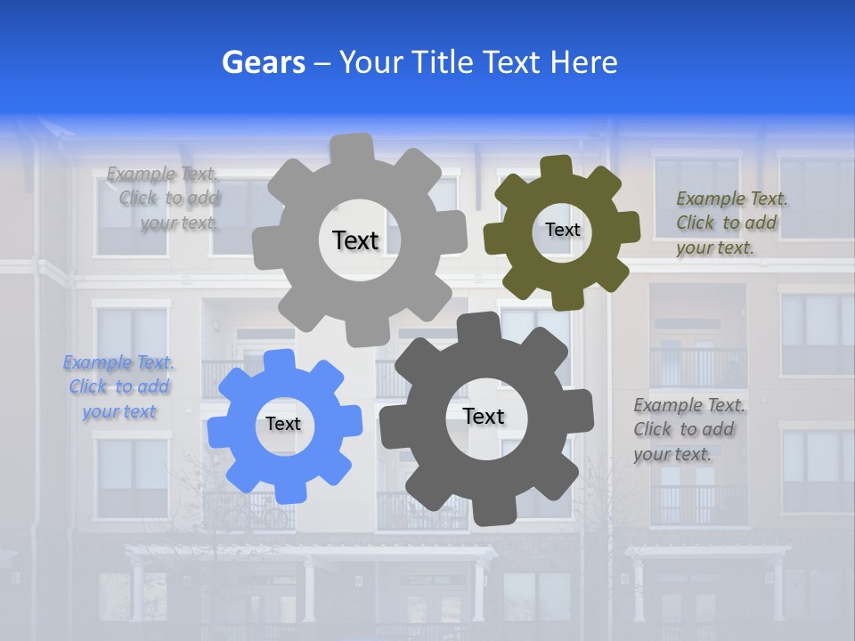 A Picture Of A Building With Cars Parked In Front Of It PowerPoint Template