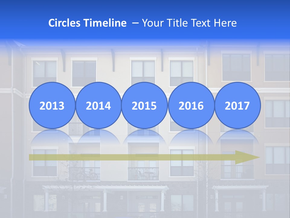 A Picture Of A Building With Cars Parked In Front Of It PowerPoint Template