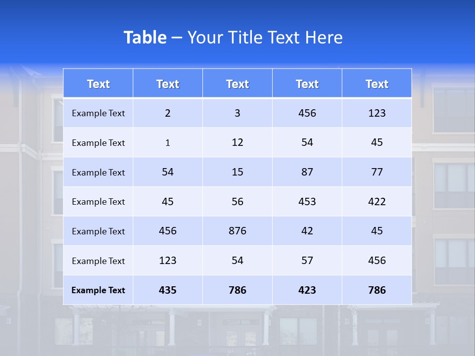 A Picture Of A Building With Cars Parked In Front Of It PowerPoint Template