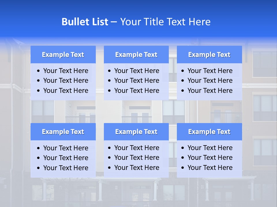 A Picture Of A Building With Cars Parked In Front Of It PowerPoint Template