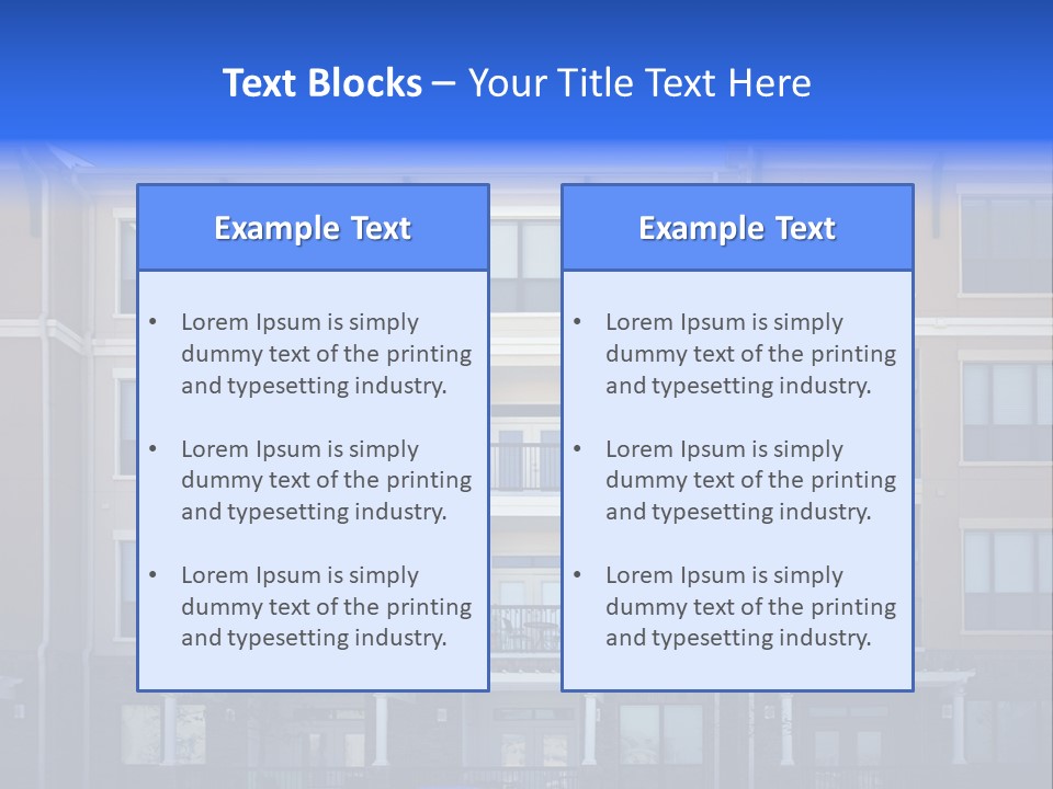 A Picture Of A Building With Cars Parked In Front Of It PowerPoint Template