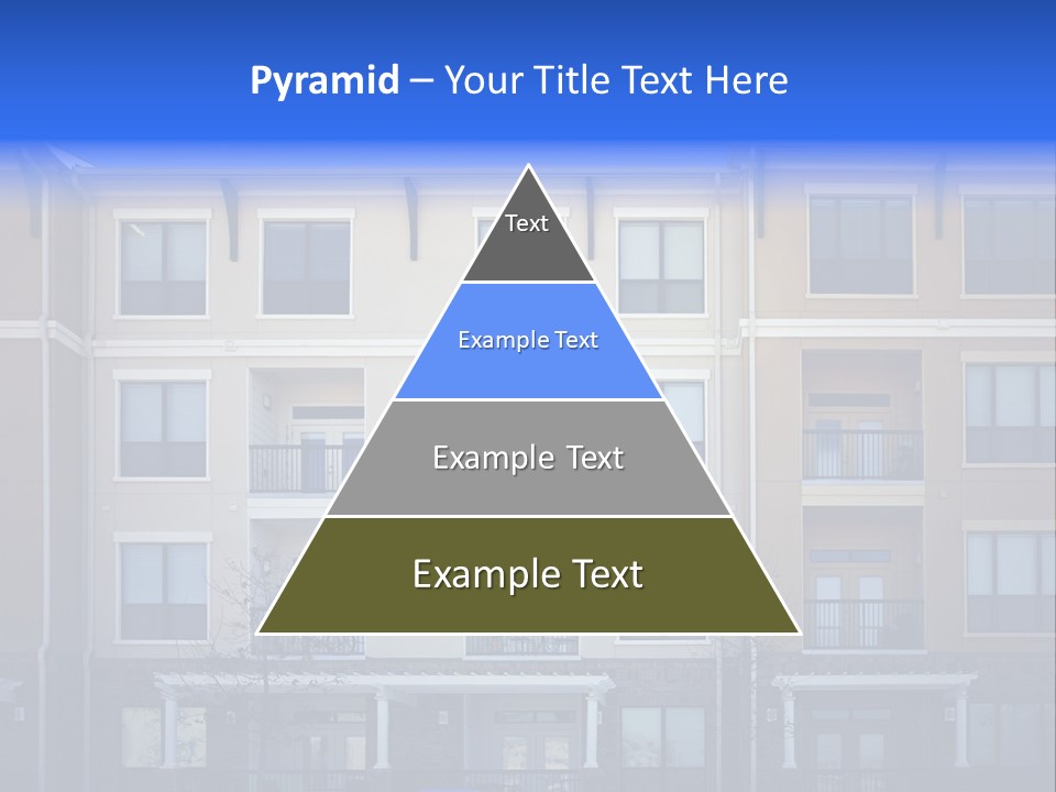 A Picture Of A Building With Cars Parked In Front Of It PowerPoint Template
