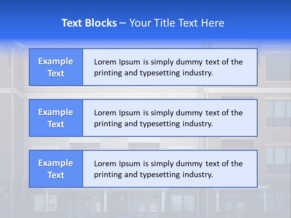 A Picture Of A Building With Cars Parked In Front Of It PowerPoint Template