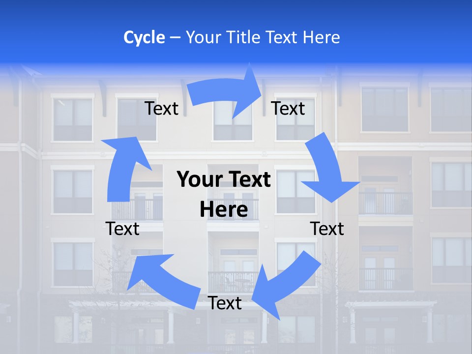 A Picture Of A Building With Cars Parked In Front Of It PowerPoint Template