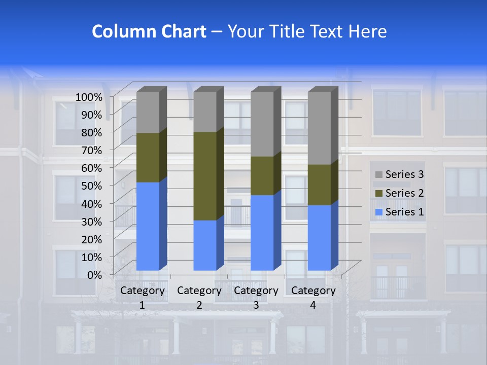 A Picture Of A Building With Cars Parked In Front Of It PowerPoint Template