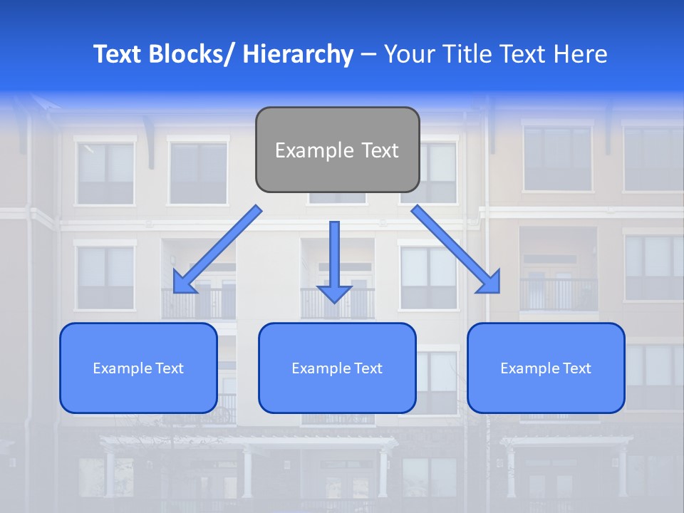 A Picture Of A Building With Cars Parked In Front Of It PowerPoint Template