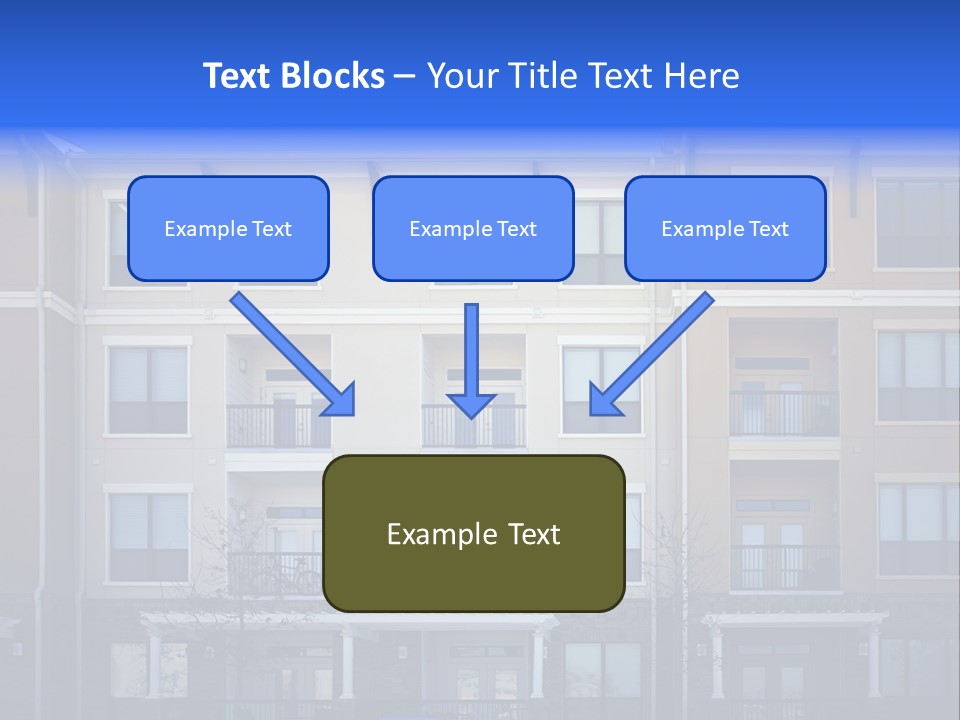 A Picture Of A Building With Cars Parked In Front Of It PowerPoint Template