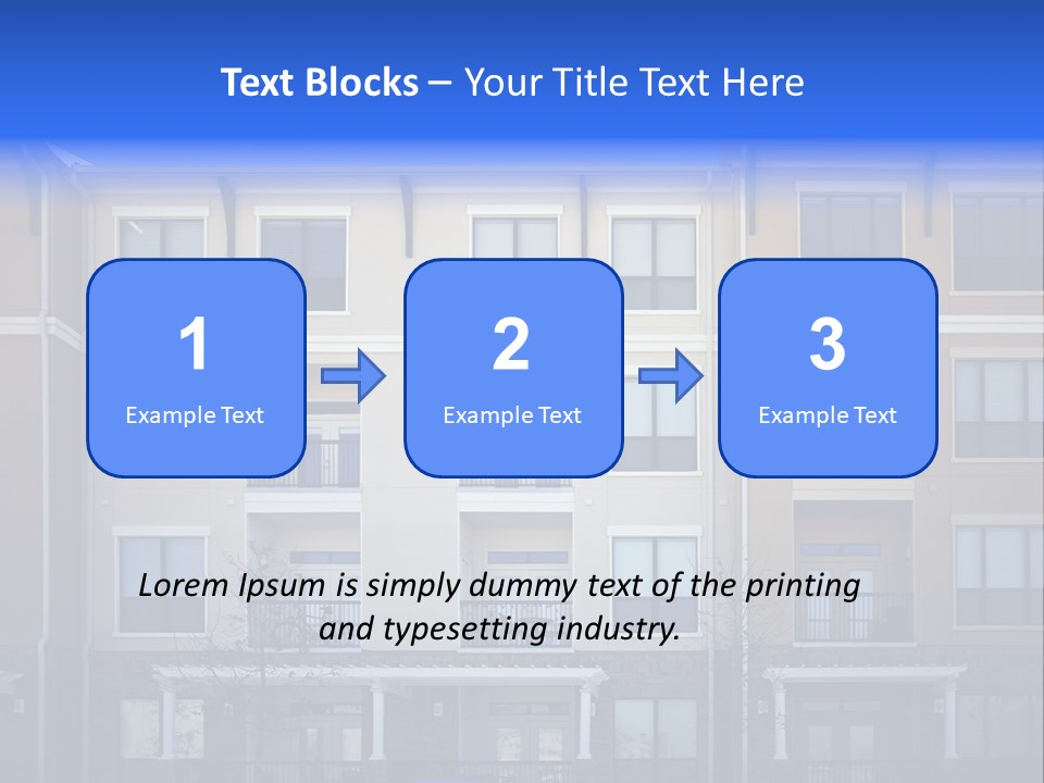 A Picture Of A Building With Cars Parked In Front Of It PowerPoint Template