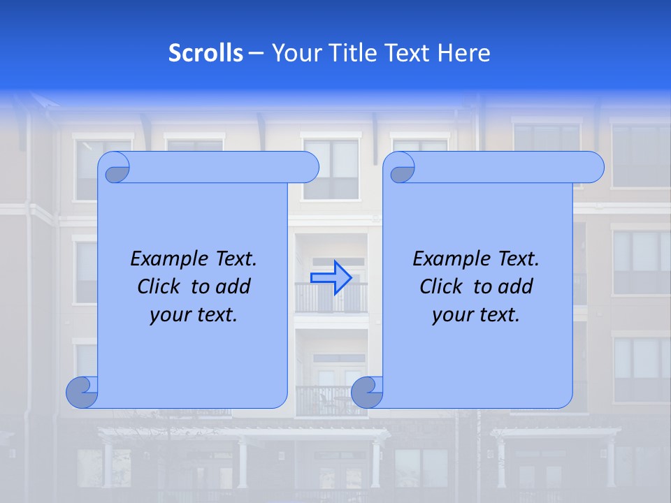 A Picture Of A Building With Cars Parked In Front Of It PowerPoint Template