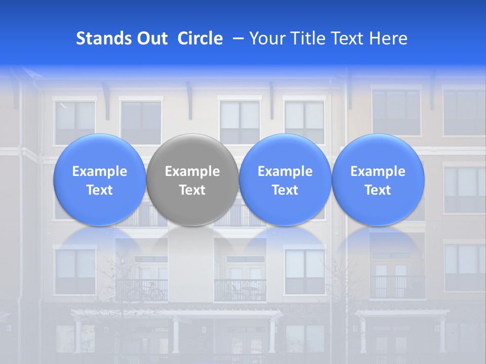 A Picture Of A Building With Cars Parked In Front Of It PowerPoint Template