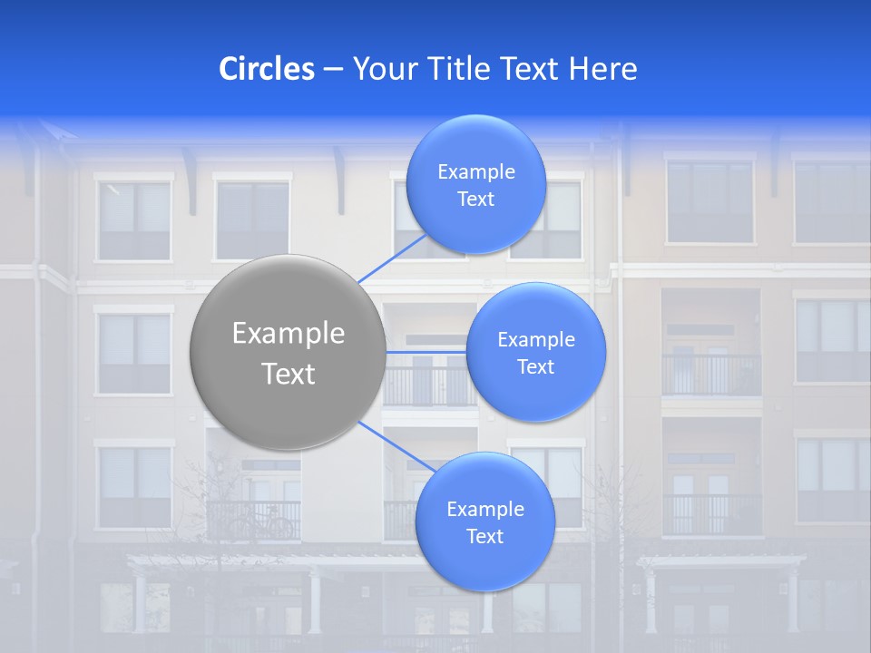 A Picture Of A Building With Cars Parked In Front Of It PowerPoint Template
