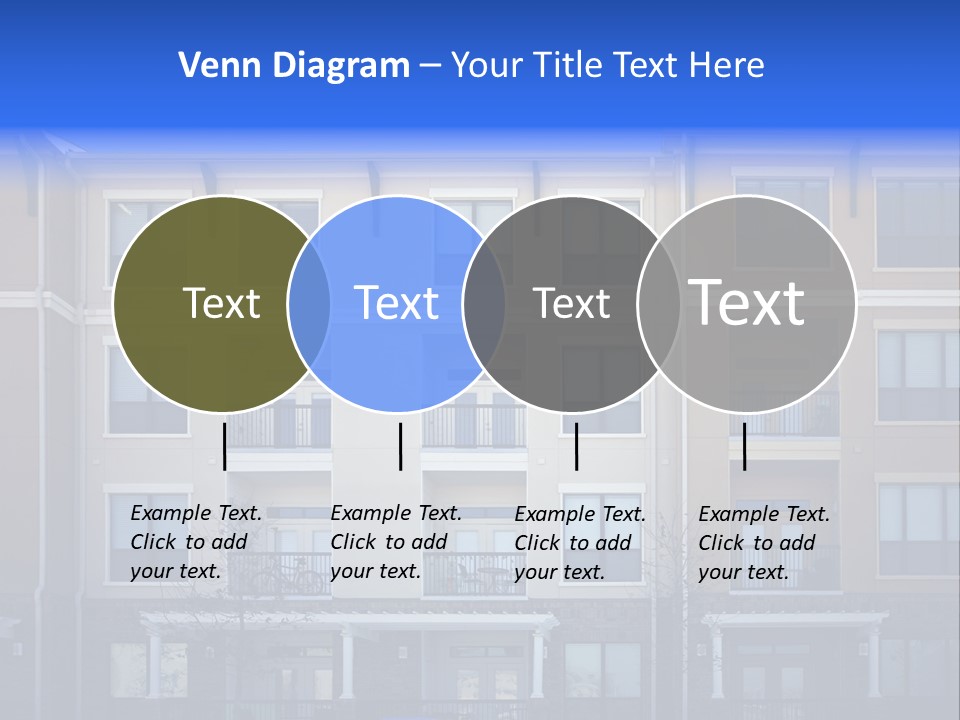 A Picture Of A Building With Cars Parked In Front Of It PowerPoint Template