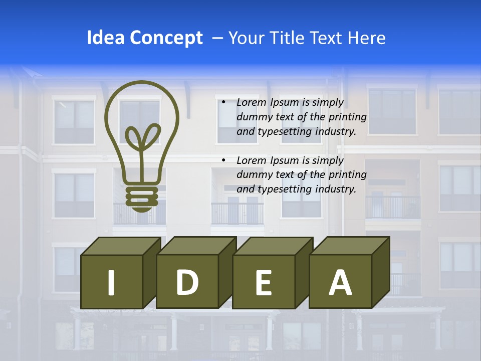 A Picture Of A Building With Cars Parked In Front Of It PowerPoint Template