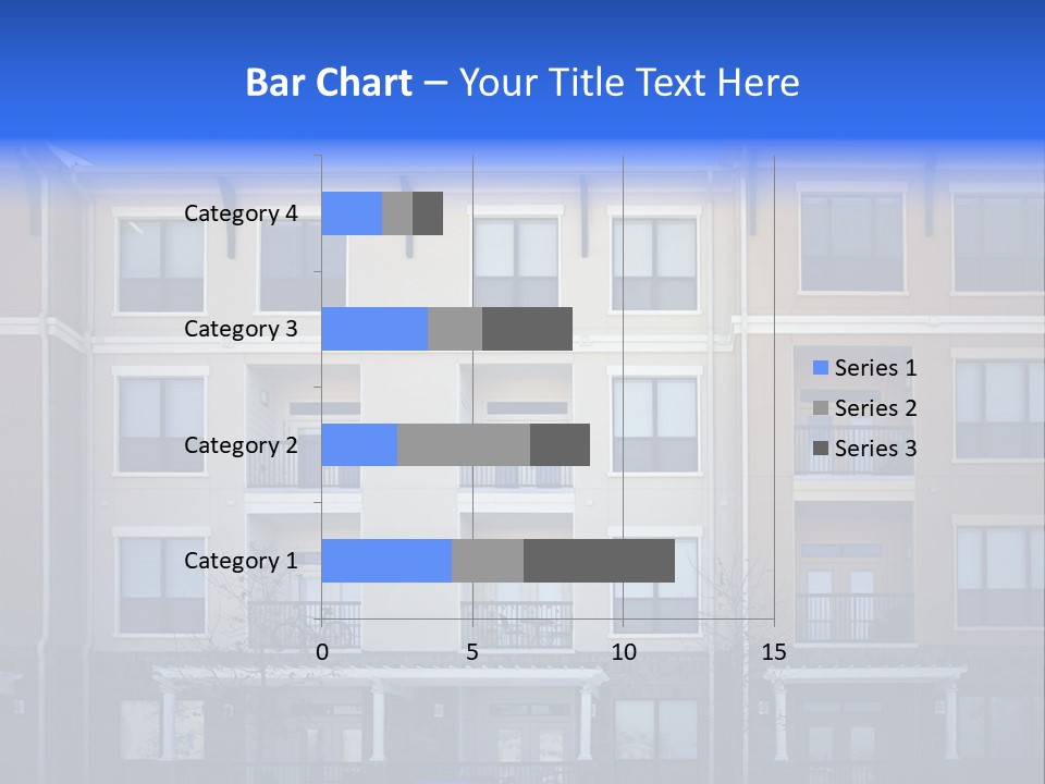 A Picture Of A Building With Cars Parked In Front Of It PowerPoint Template