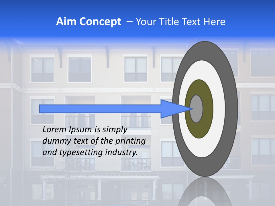 A Picture Of A Building With Cars Parked In Front Of It PowerPoint Template