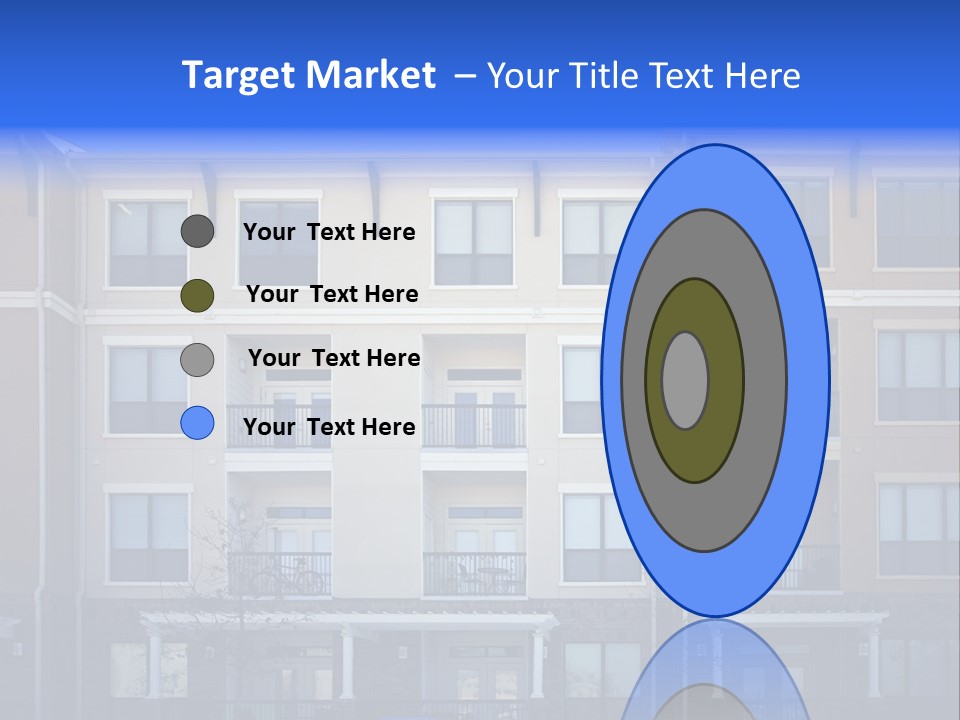 A Picture Of A Building With Cars Parked In Front Of It PowerPoint Template